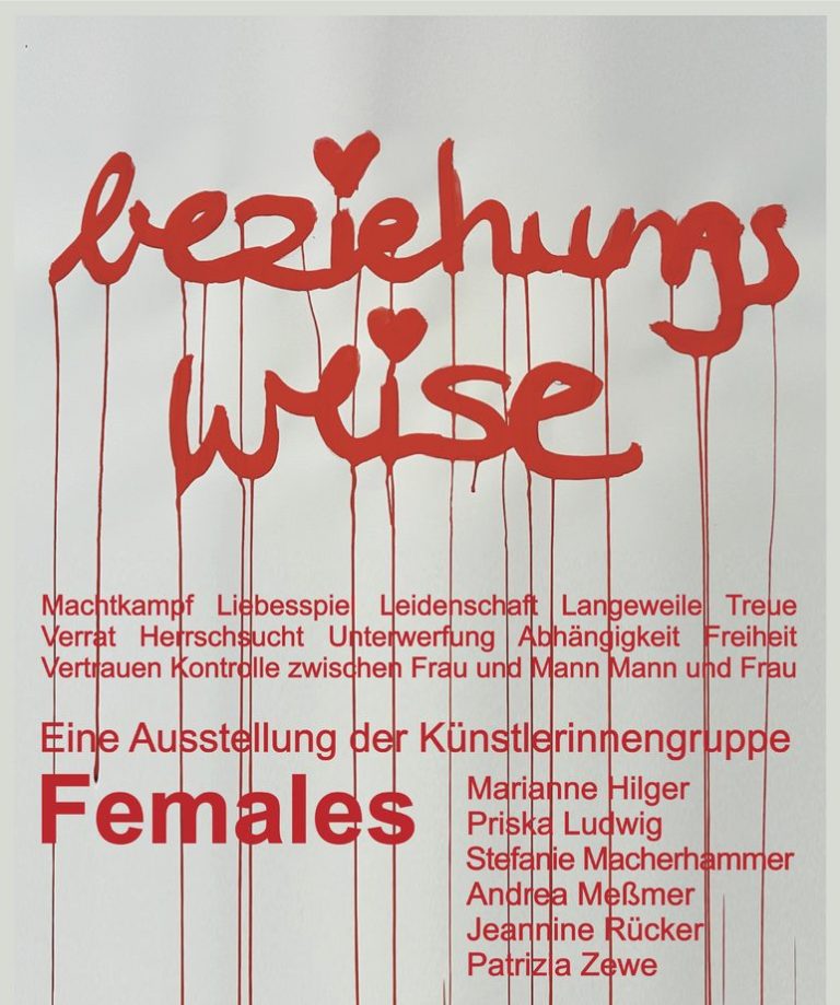 Jeannine Rücker, "beziehungsweise"  Artweekend der Künstlerinnengruppe females    Halle 50 DomagAteliers  03.05.2019 bis 05.05.2019